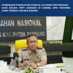 PEMBINAAN PENGUATAN KINERJA LAYANAN PERTANAHAN OLEH DIRJEN PHPT ASNAEDI DI KANWIL BPN PROVINSI JAWA TENGAH SECARA DARING