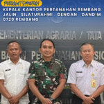 PERKUAT SINERGI KEPALA KANTOR PERTANAHAN KABUPATEN REMBANG JALIN SILATURAHMI DENGAN DANDIM 0720 REMBANG