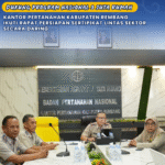 Dukung Program Nasional 3 Juta Rumah. Kantor Pertanahan Kabupaten Rembang Ikuti Rapat Persiapan Sertipikat Lintas Sektor Secara Daring
